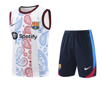 FC. Barcelona 2024/25 Training Vest Tracksuit (white 2)