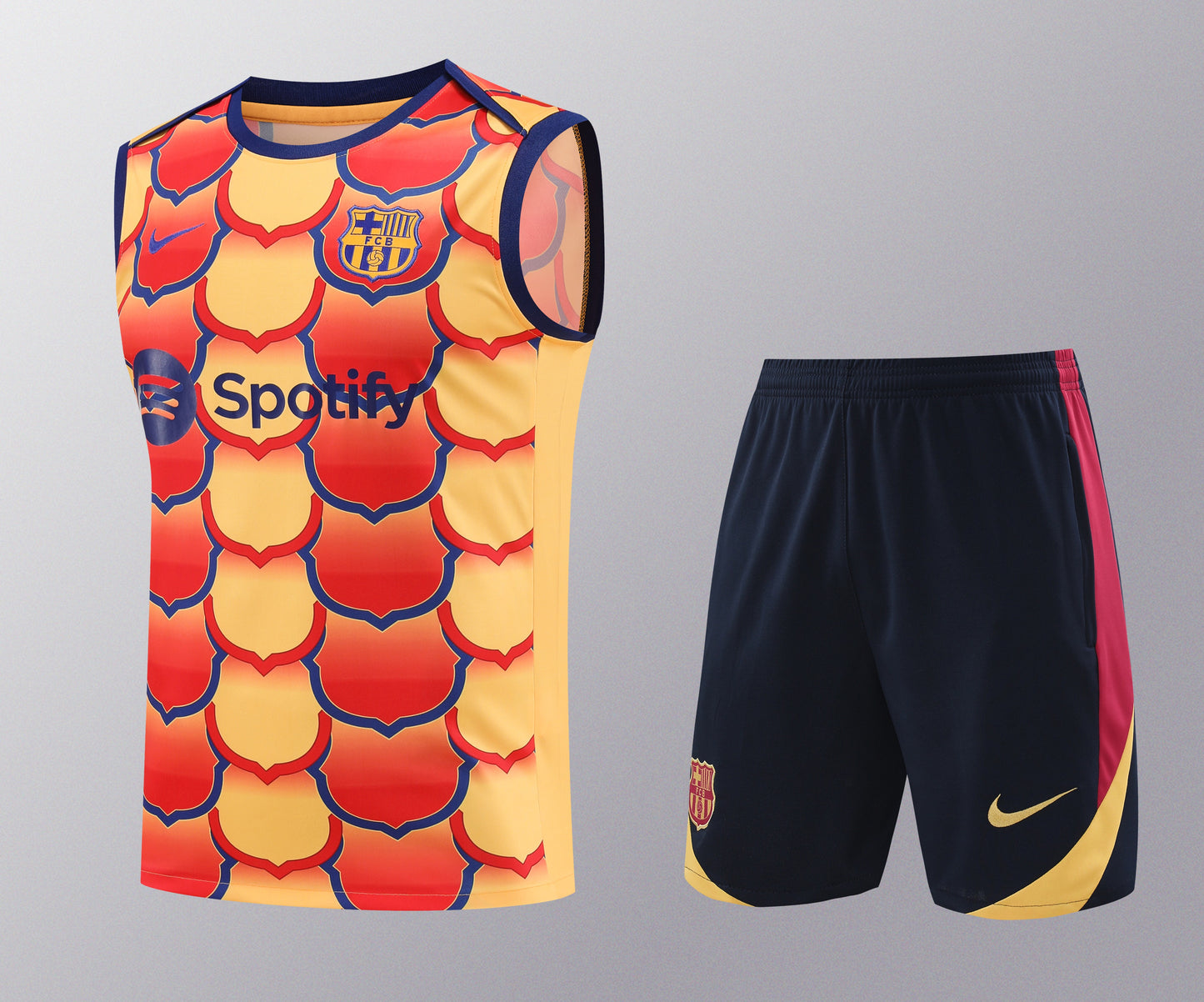 FC. Barcelona 2024/25 Training Vest Tracksuit (orange 2)