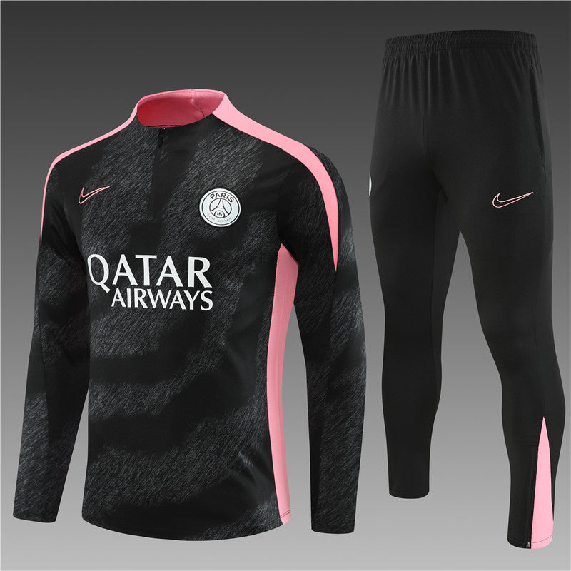 Paris Saint Germain 2024/25 Training Tracksuit ( Black + Pink)