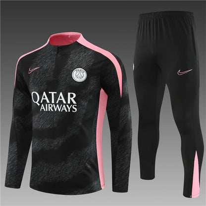 Paris Saint Germain 2024/25 Training Tracksuit ( Black + Pink)
