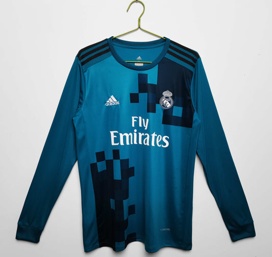 Real Madrid 2017/18 Longsleeved Third Jersey - Retro Edition - The Jersey Vault