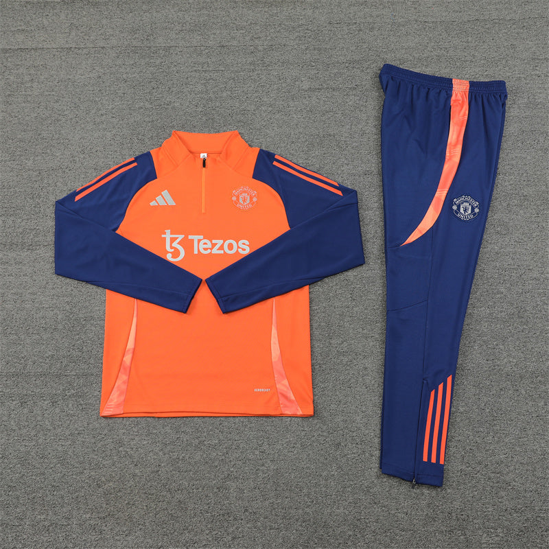Manchester United 2024/25 Training Tracksuit (Orange)