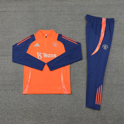 Manchester United 2024/25 Training Tracksuit (Orange)