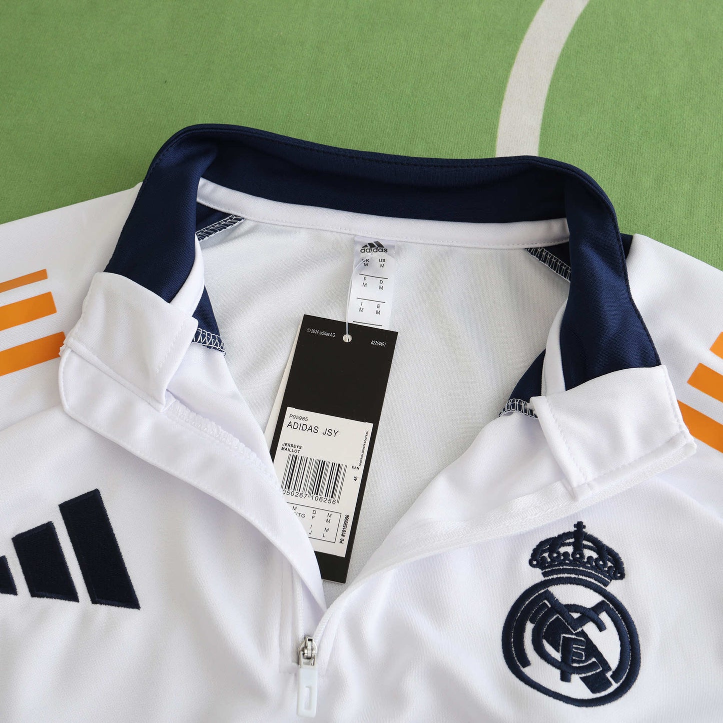Real Madrid 2024/25 Training Tracksuit (White + Orange #4)
