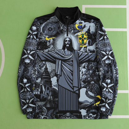 Brazil 2024/25 Jesus Training Tracksuit (Black)