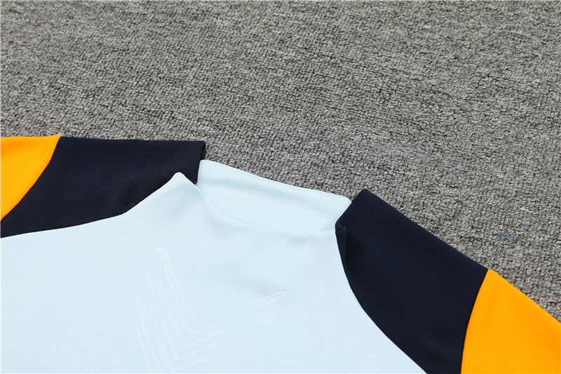 Real Madrid 2024/25 Training Tracksuit (White + Orange #6)