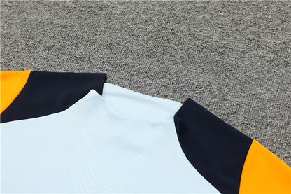 Real Madrid 2024/25 Training Tracksuit (White + Orange #6)