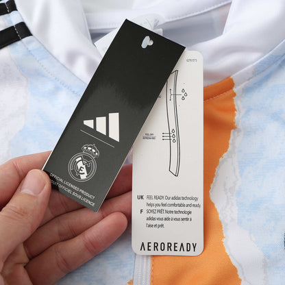 Real Madrid 2024/25 Training Tracksuit (White + Orange)