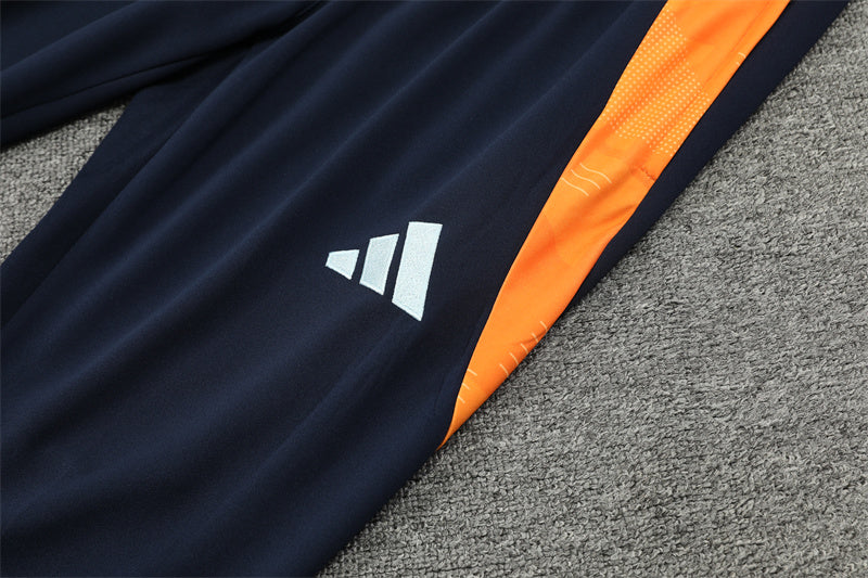 Real Madrid 2024/25 Training Tracksuit (White + Orange #2)