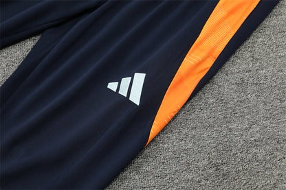 Real Madrid 2024/25 Training Tracksuit (White + Orange #2)