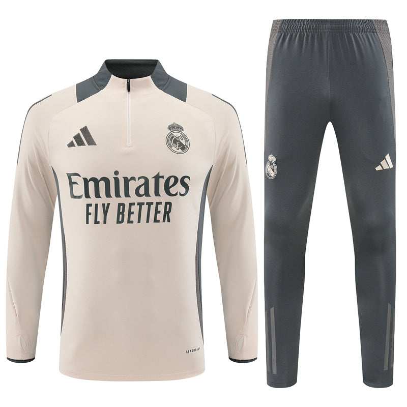 Real Madrid 2024/25 Training Tracksuit (Cream#2)