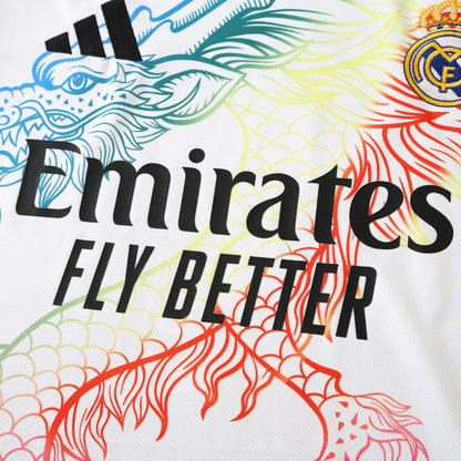 Real Madrid 2024/25 Rainbow Dragon Jersey - Special Edition (White)