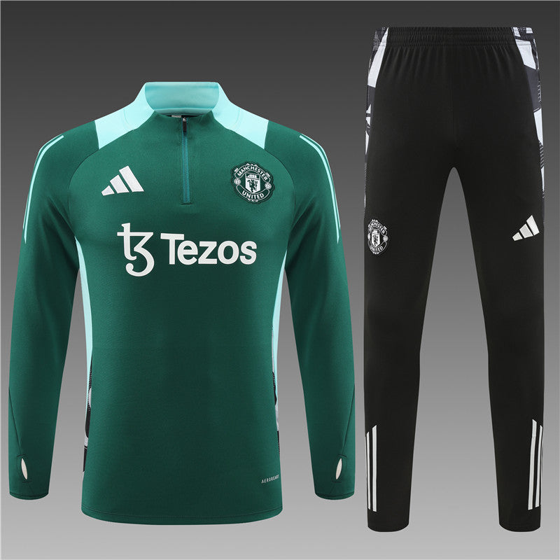 Manchester United 2024/25 Training Tracksuit (Green)