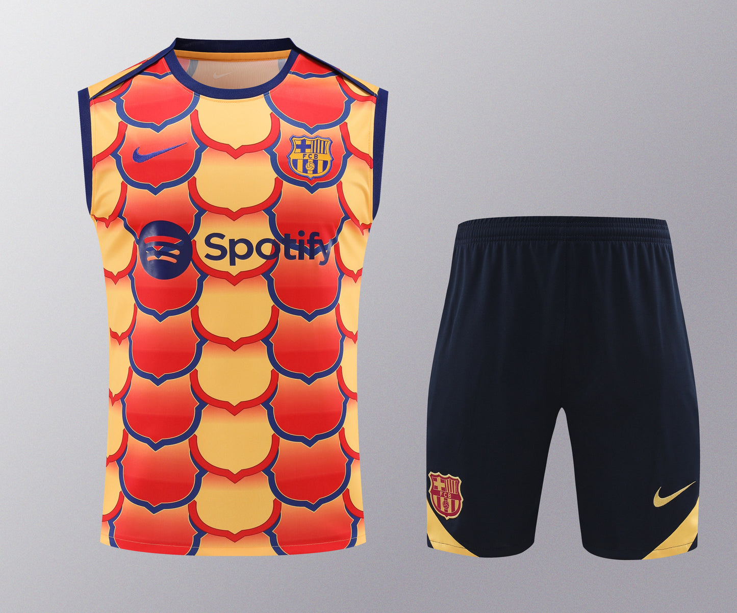 FC. Barcelona 2024/25 Training Vest Tracksuit (orange 2)