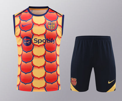 FC. Barcelona 2024/25 Training Vest Tracksuit (orange 2)