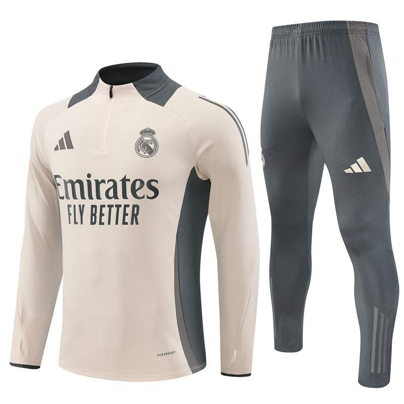 Real Madrid 2024/25 Training Tracksuit (Cream#2)