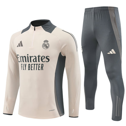 Real Madrid 2024/25 Training Tracksuit (Cream#2)