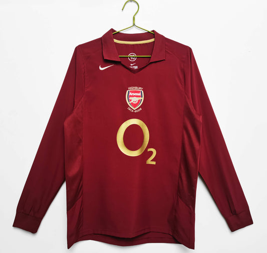 Arsenal 2005/06 Longsleeved Home Jersey - Retro Edition