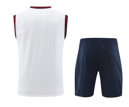 FC. Barcelona 2024/25 Training Vest Tracksuit (white 2)