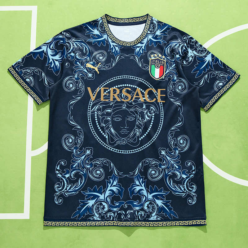 Italy 2023/24 Blue Versace Jersey - Special Edition - The Jersey Vault