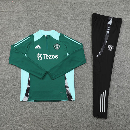 Manchester United 2024/25 Training Tracksuit (Green)