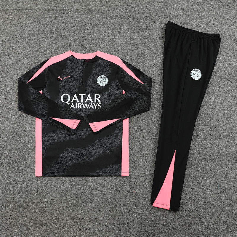 Paris Saint Germain 2024/25 Training Tracksuit ( Black + Pink)