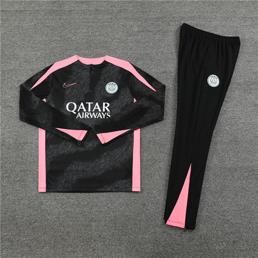 Paris Saint Germain 2024/25 Training Tracksuit ( Black + Pink)