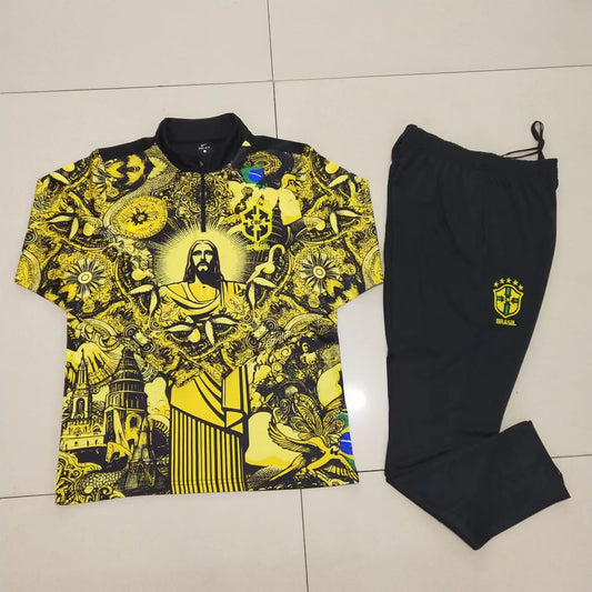 Brazil 2024/25 Jesus Training Tracksuit (Yellow)