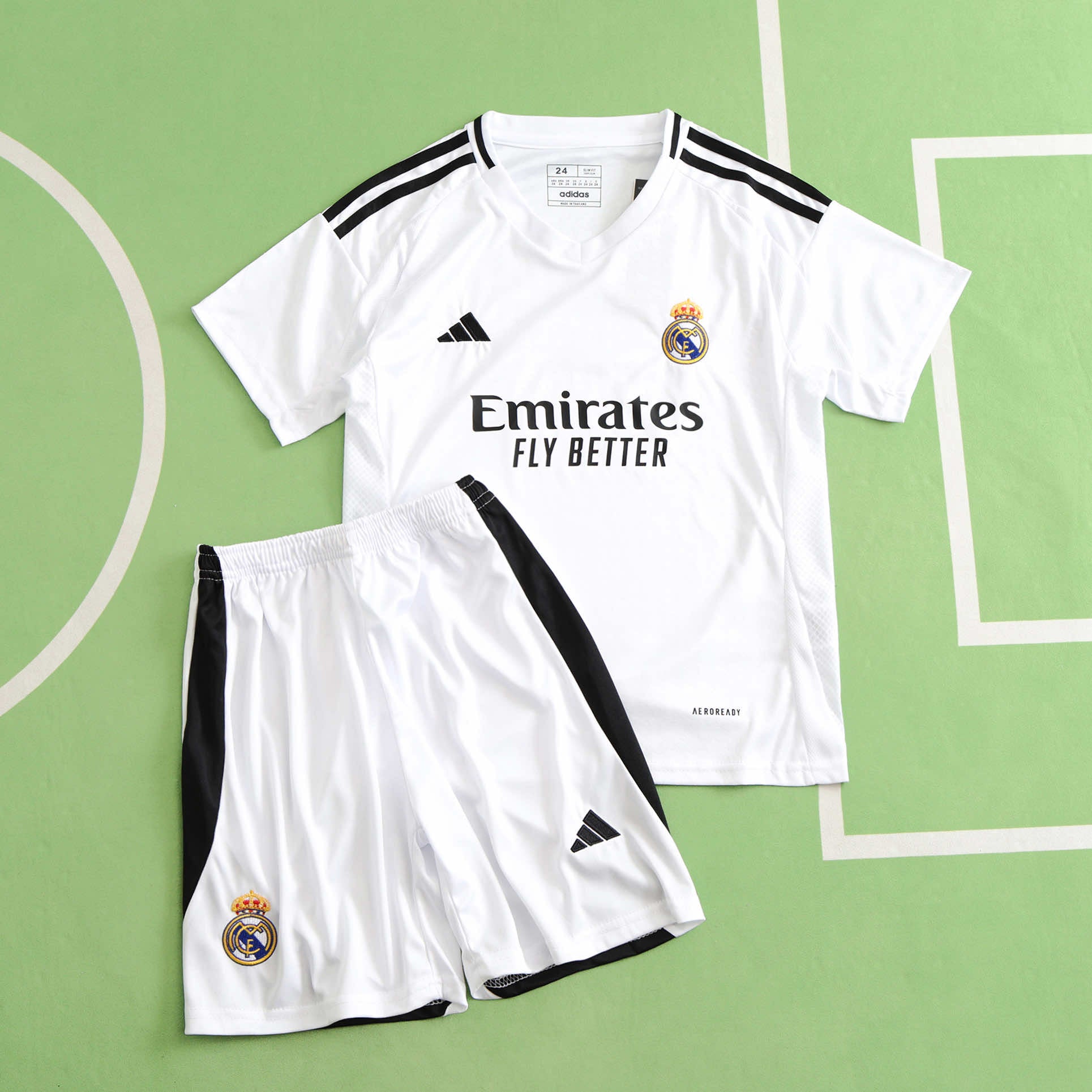 Real Madrid 2024/25 Home Kit - Fan Edition (Kids) - The Jersey Vault