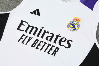Real Madrid 2024/25 Training Vest Tracksuit (White)