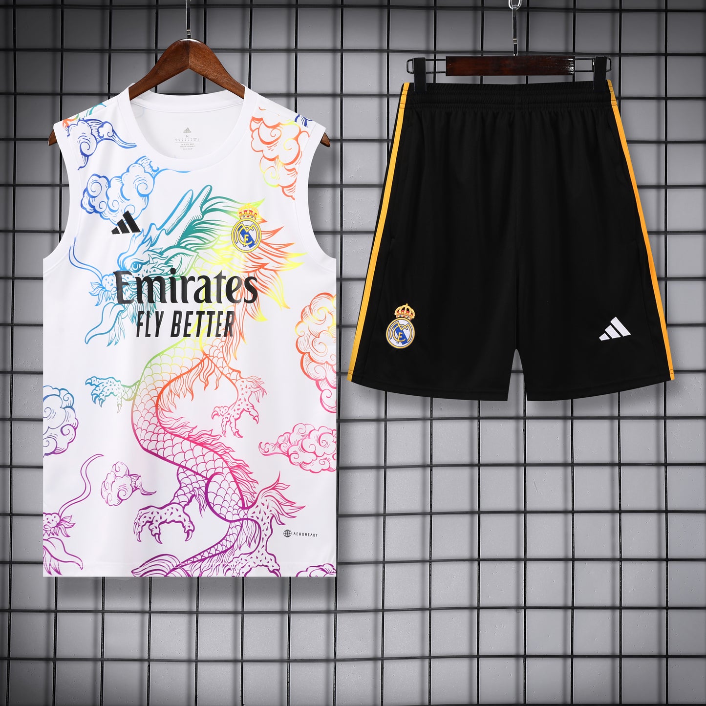 Real Madrid 2024/25 Training Vest Tracksuit (Rainbow white)