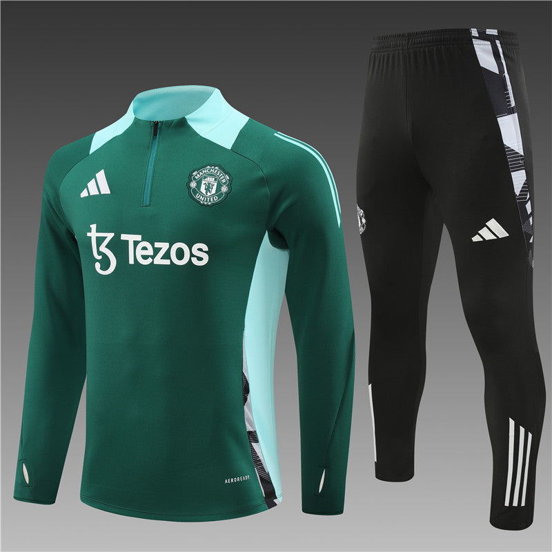 Manchester United 2024/25 Training Tracksuit (Green)