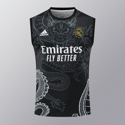 Real Madrid 2024/25 Training Vest Tracksuit (black dragon)