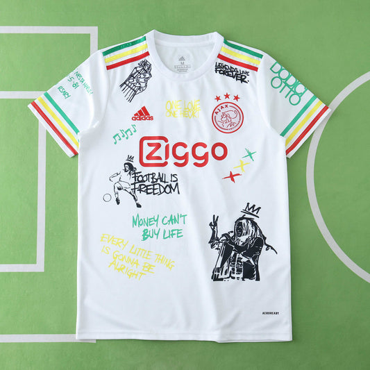 AFC Ajax 2025/26 Bob Marley Concept Jersey - Special Edition (White)