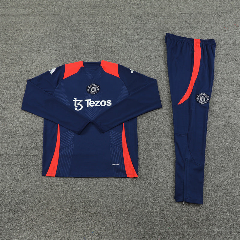 Manchester United 2024/25 Training Tracksuit (Navy and Red)