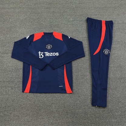 Manchester United 2024/25 Training Tracksuit (Navy and Red)