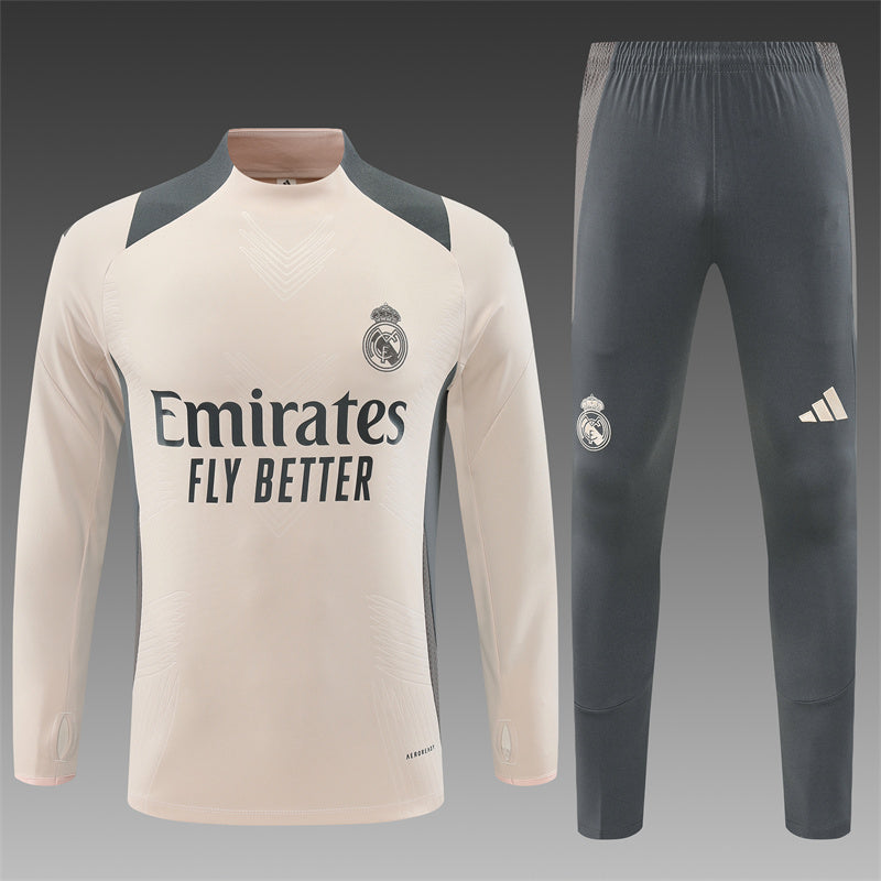 Real Madrid 2024/25 Training Tracksuit (Cream)