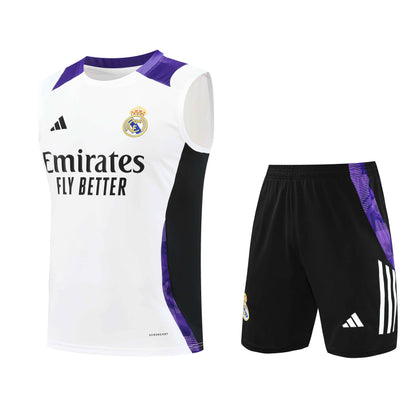 Real Madrid 2024/25 Training Vest Tracksuit (White)
