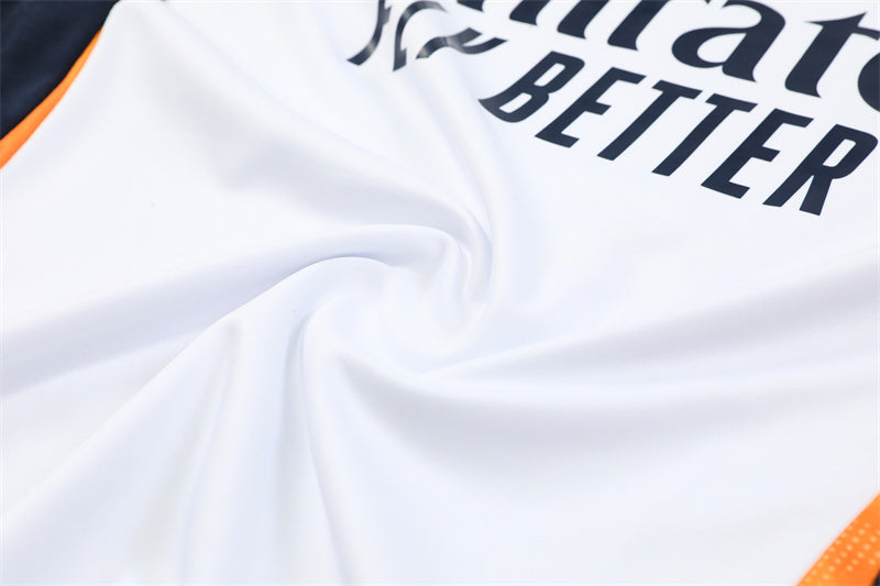 Real Madrid 2024/25 Training Tracksuit (White + Orange #2)