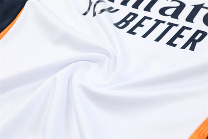 Real Madrid 2024/25 Training Tracksuit (White + Orange #2)