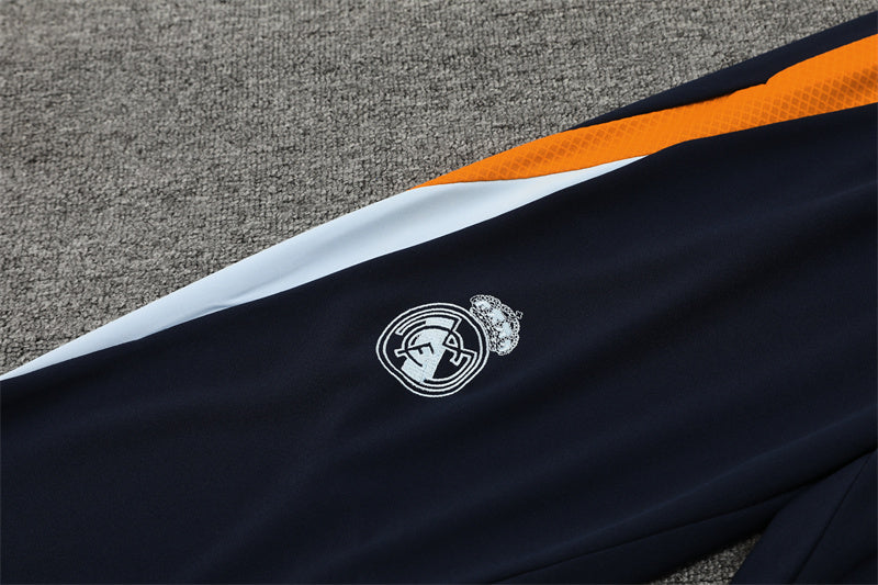 Real Madrid 2024/25 Training Tracksuit (White + Orange #7)