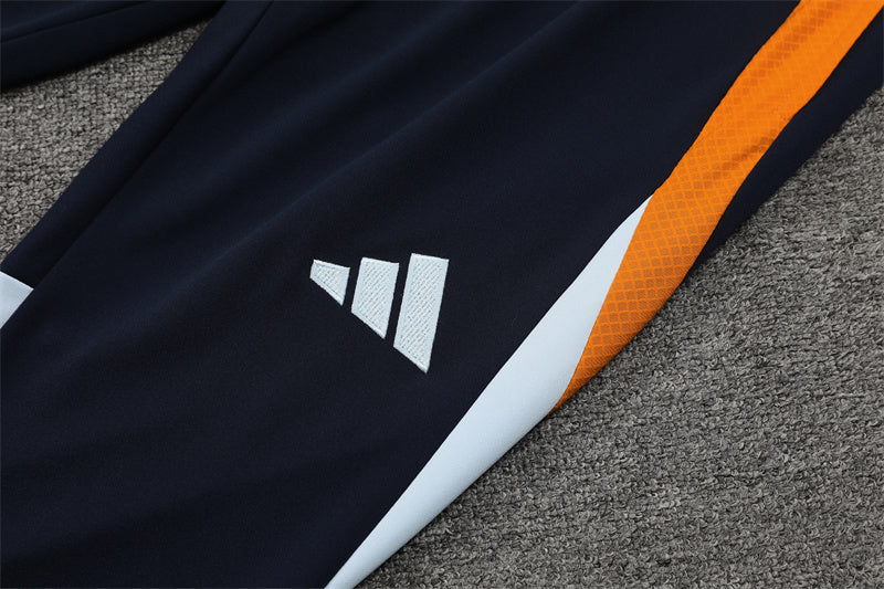 Real Madrid 2024/25 Training Tracksuit (White + Orange #7)
