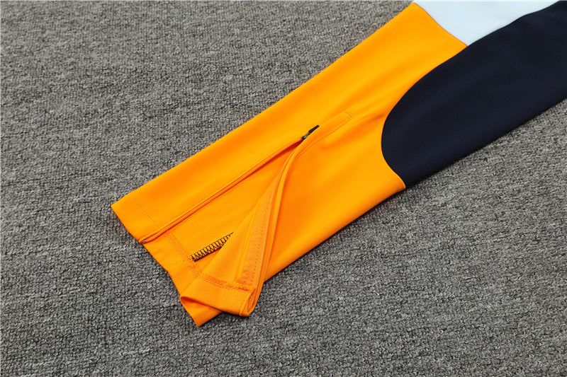 Real Madrid 2024/25 Training Tracksuit (White + Orange #6)