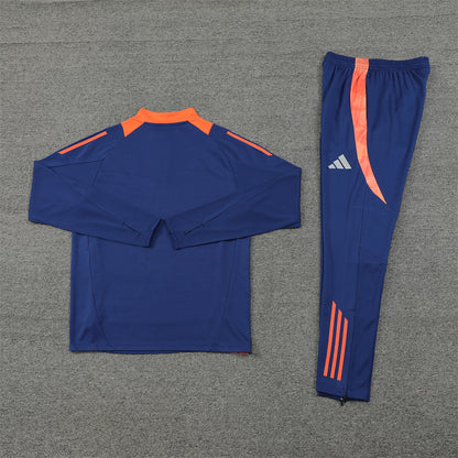 Manchester United 2024/25 Training Tracksuit (Navy and Orange)