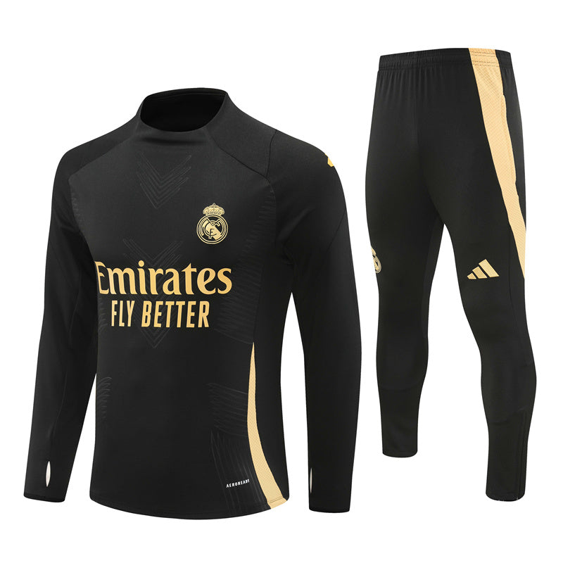 Real Madrid 2024/25 Training Tracksuit (Black)