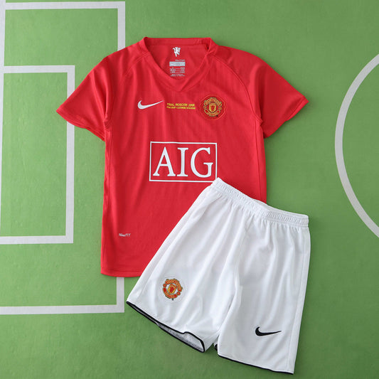 Manchester United 2007/08 Home Kit - Retro Edition (Kids)
