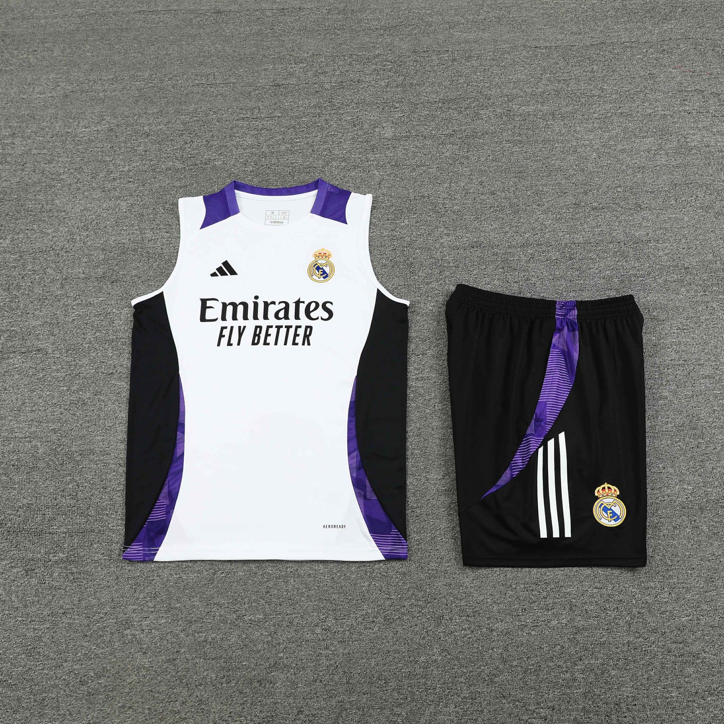 Real Madrid 2024/25 Training Vest Tracksuit (White)