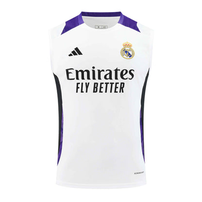 Real Madrid 2024/25 Training Vest Tracksuit (White)