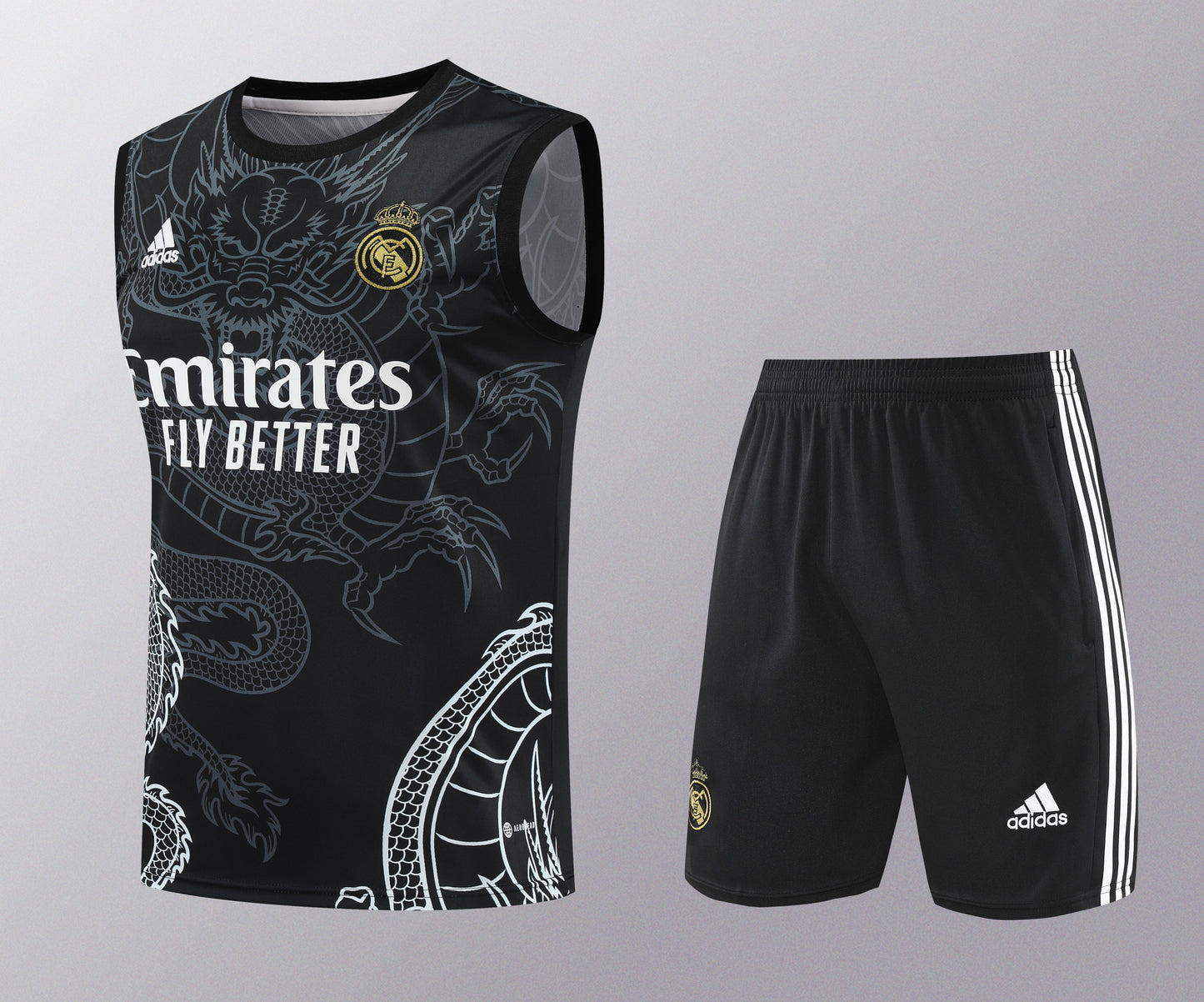 Real Madrid 2024/25 Training Vest Tracksuit (black dragon)