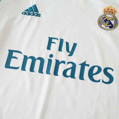Real Madrid 2017/18 Longsleeved Home Jersey - Retro Edition - The Jersey Vault